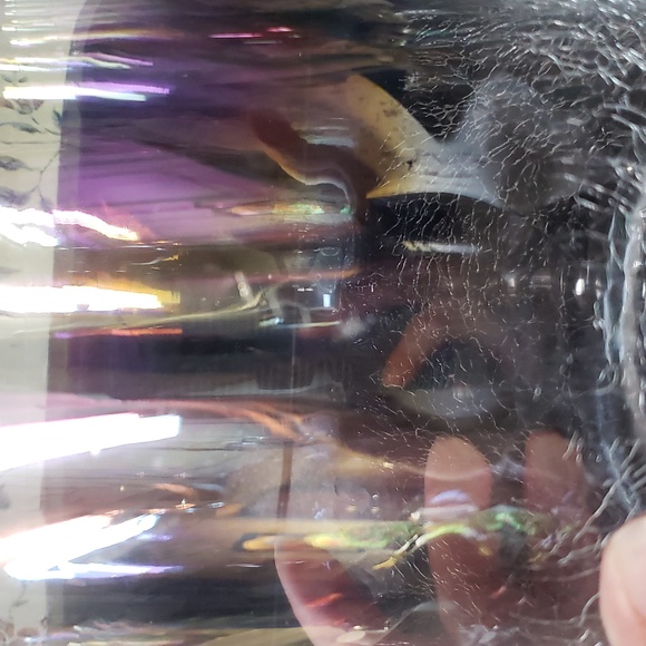 New Yankee Candle 2 or 3 Wick Cracked Glass Irredescent Candle Holder - Picture 5 of 6